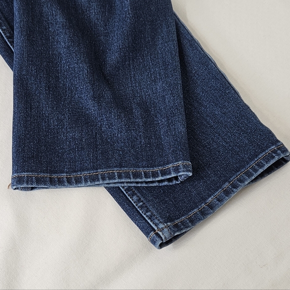 White House Black Market High-Rise Sculpt Straight Jean with Faux Leather Trim - Picture 8 of 16